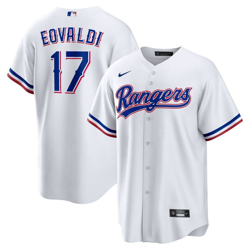 Texas Rangers Nathan Eovaldi White jersey – view 1