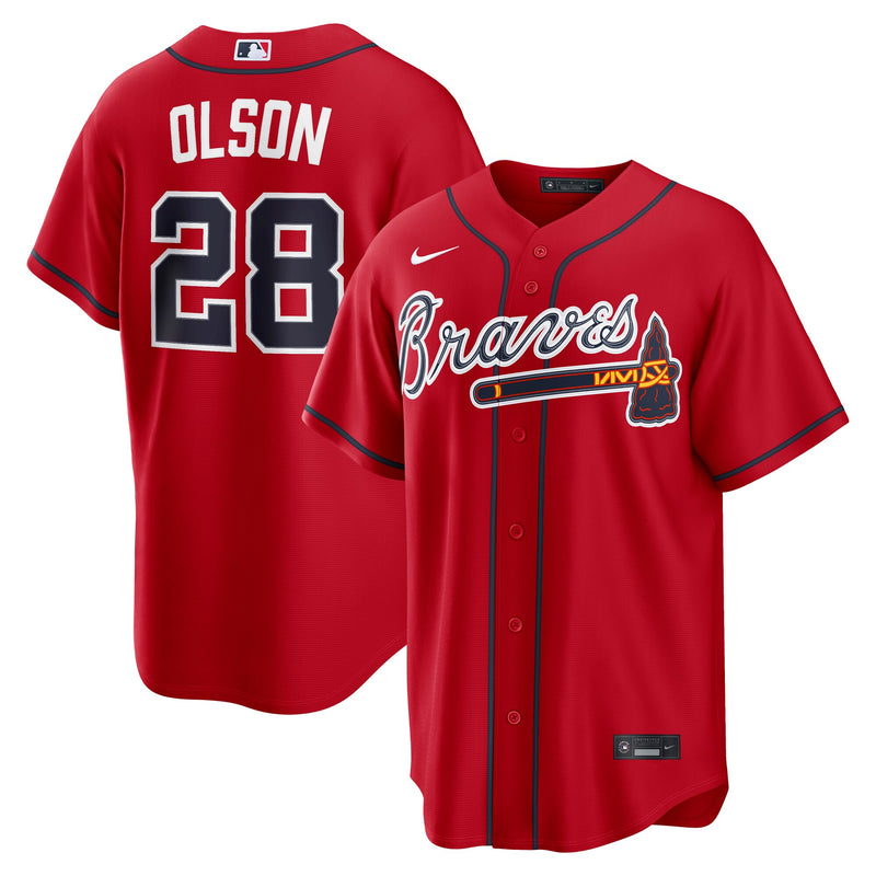 Atlanta Braves Matt Olson Red jersey – view 1