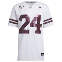 adidas Mississippi State Bulldogs White White jersey – view 4