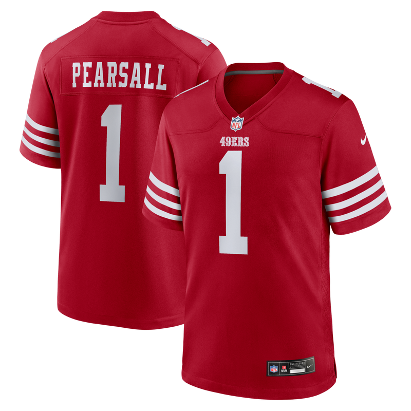San Francisco 49ers Ricky Pearsall Scarlet jersey – view 1