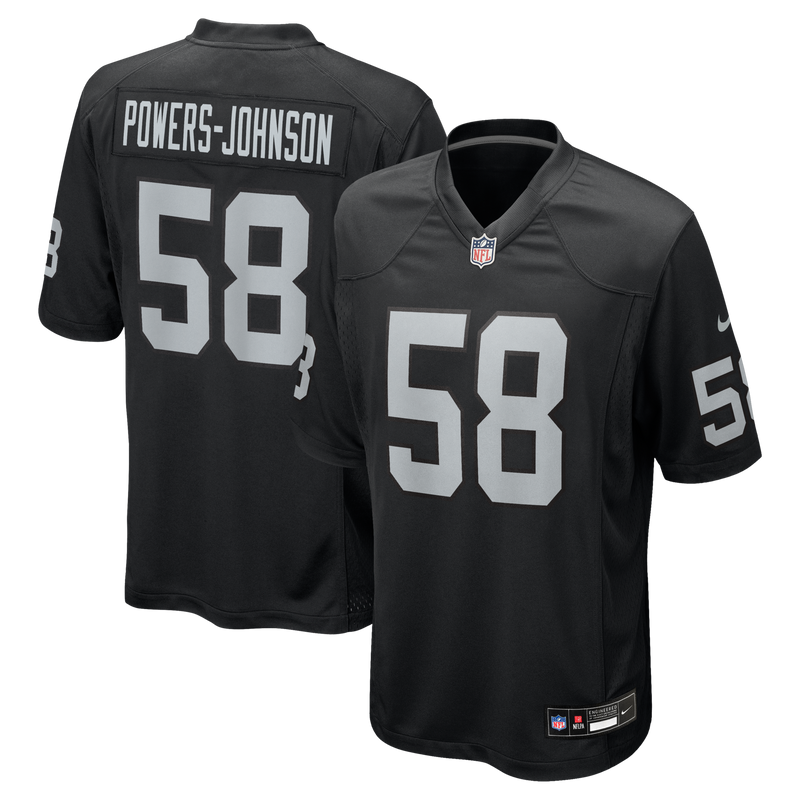 Las Vegas Raiders Jackson Powers-Johnson Black jersey – view 1