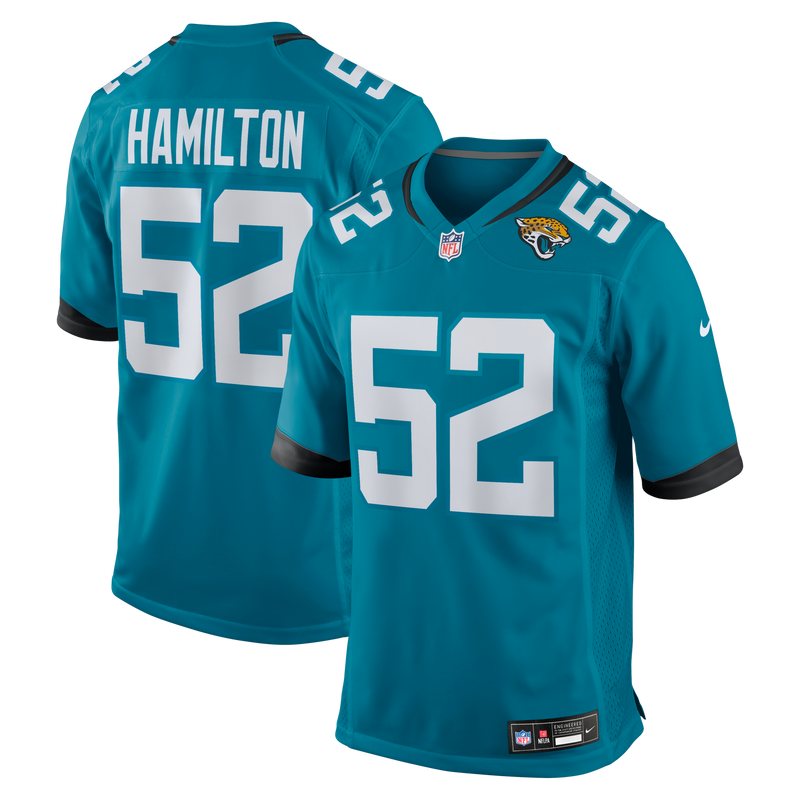 Jacksonville Jaguars DaVon Hamilton Teal jersey – view 1