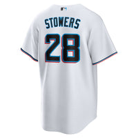 Miami Marlins Kyle Stowers White jersey – view 4