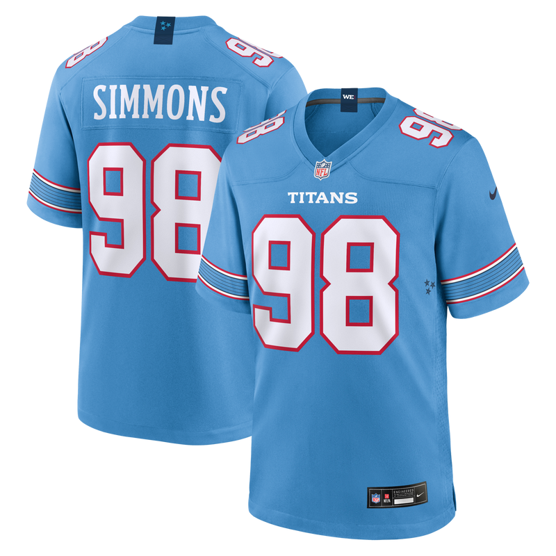 Tennessee Titans Jeffery Simmons Blue jersey – view 1