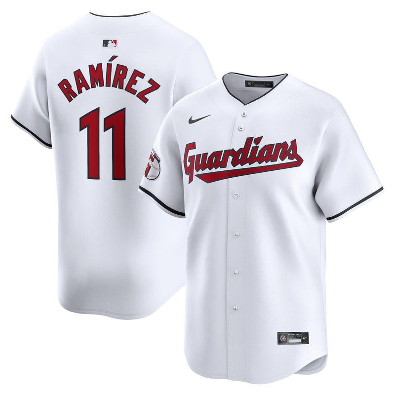 Cleveland Guardians Jose Ramirez White jersey – view 1