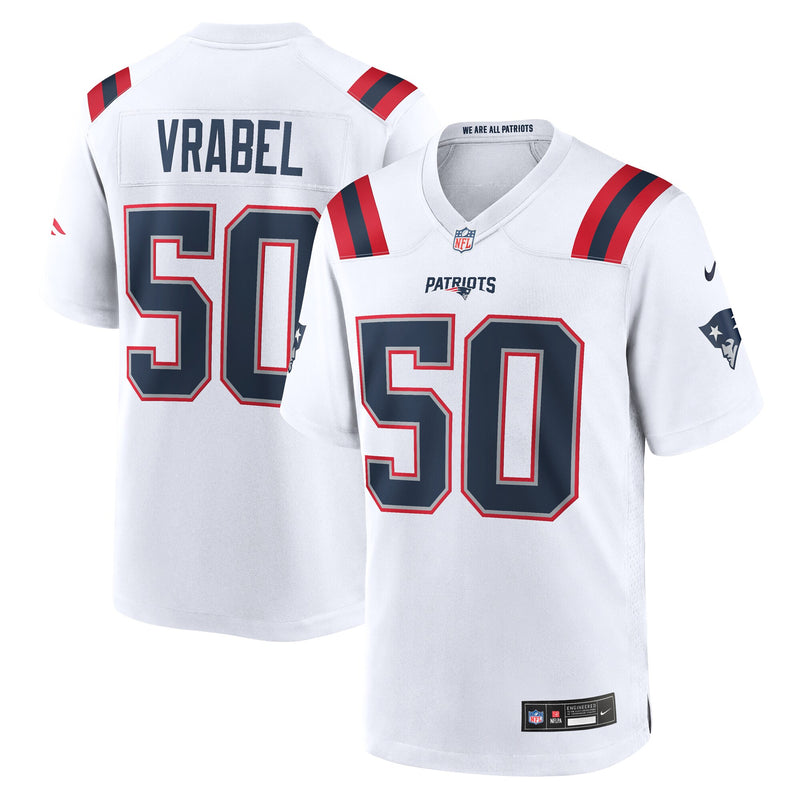New England Patriots Mike Vrabel White jersey – view 1