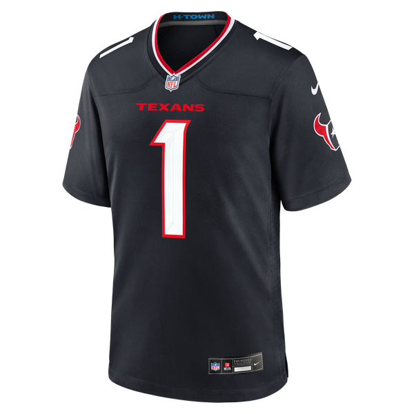 Houston Texans Nike Navy #1 Dad Game Jersey