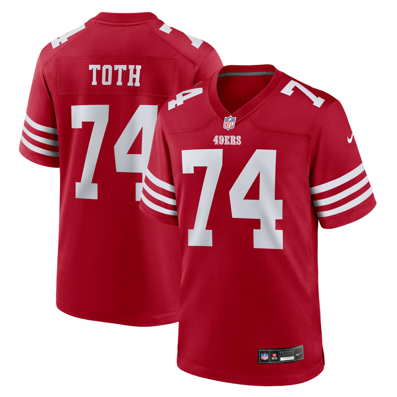San Francisco 49ers Brett Toth Scarlet jersey – view 1