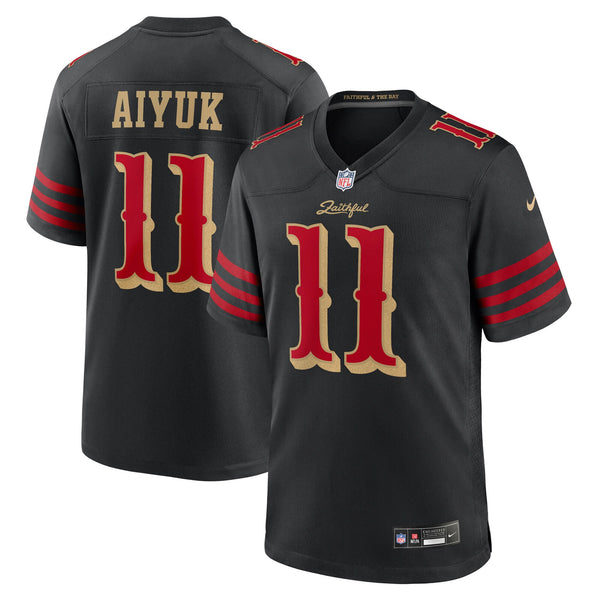 San Francisco 49ers Brandon Aiyuk Nike Black 2025 Rivalries Collection Game Jersey