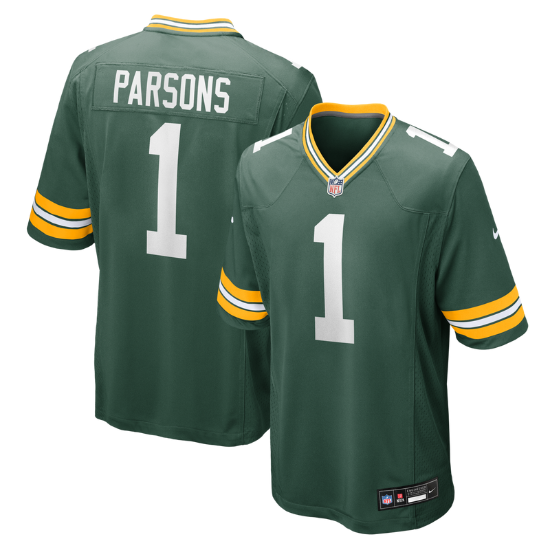 Green Bay Packers Micah Parsons Green jersey – view 1