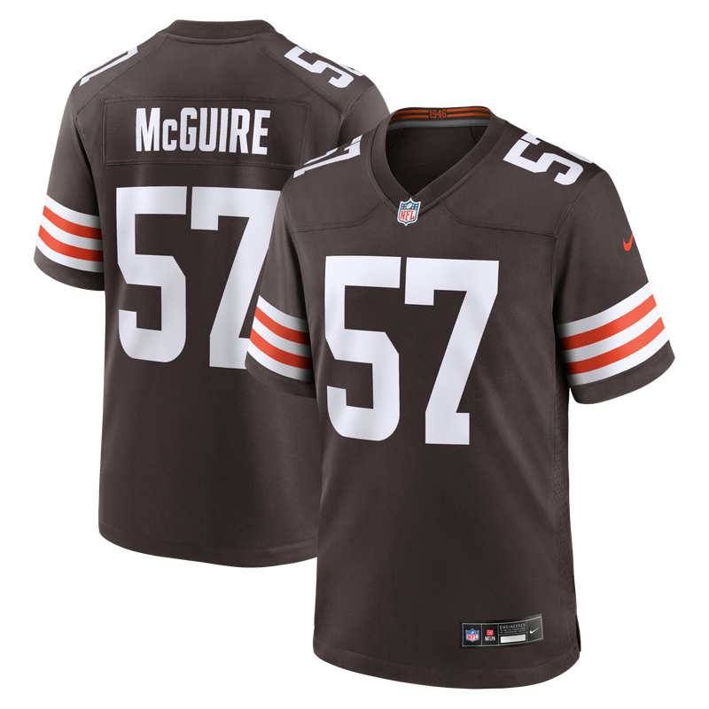 Cleveland Browns Isaiah McGuire Brown jersey – view 1