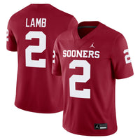 Jordan Brand CeeDee Lamb Crimson Oklahoma Sooners Alumni Player Game Jersey – view 1
