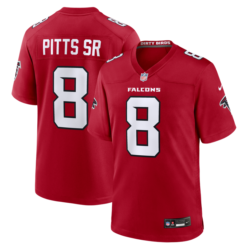 Atlanta Falcons Kyle Pitts Sr. Red jersey – view 1