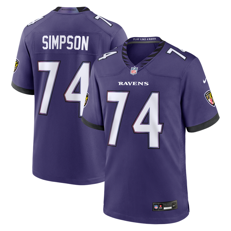 Baltimore Ravens John Simpson Purple jersey – view 1