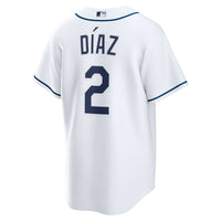 Tampa Bay Rays Yandy Díaz White jersey – view 3