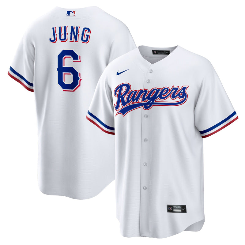 Texas Rangers Josh Jung White jersey – view 1