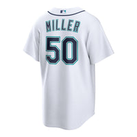 Seattle Mariners Bryce Miller White jersey – view 3