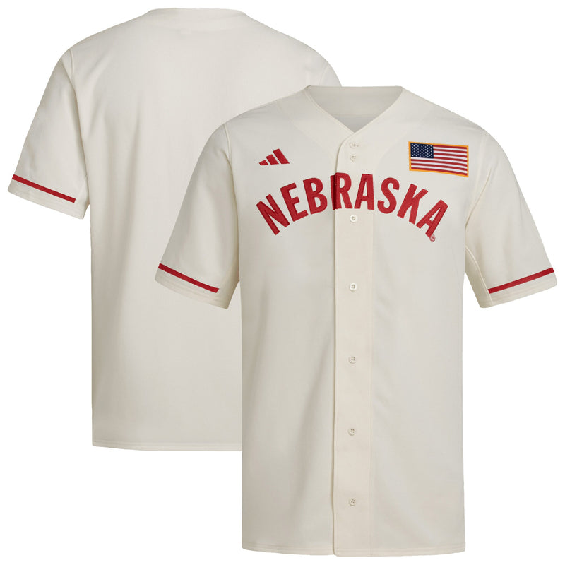 adidas Nebraska Huskers Cream jersey – view 1