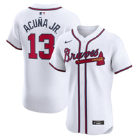 Atlanta Braves Ronald Acuña Jr. White jersey – view 1