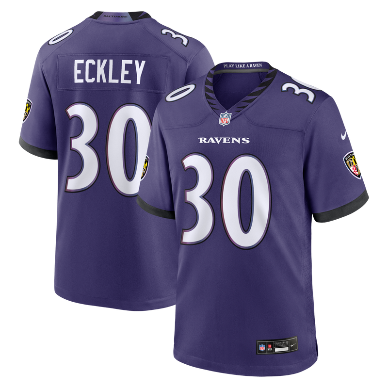 Baltimore Ravens Ryan Eckley Purple jersey – view 1