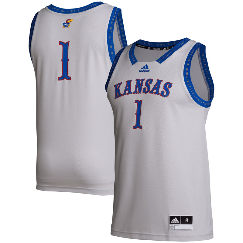 adidas Kansas Jayhawks Swingman Gray jersey – view 1