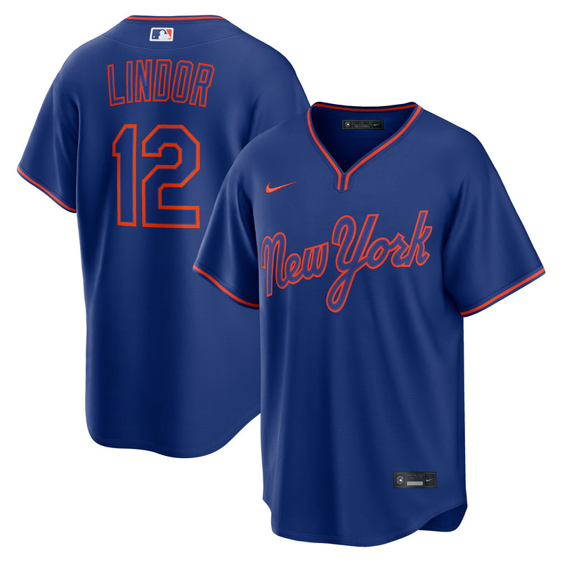 New York Mets Francisco Lindor Royal jersey – view 1