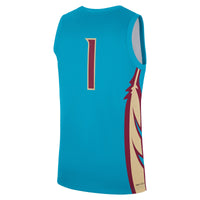 Nike #1 Turquoise Florida State Seminoles Alternate Replica Jersey – view 4