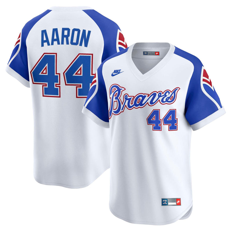 Atlanta Braves Hank Aaron White jersey – view 1
