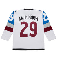 Colorado Avalanche Nathan MacKinnon White jersey – view 4