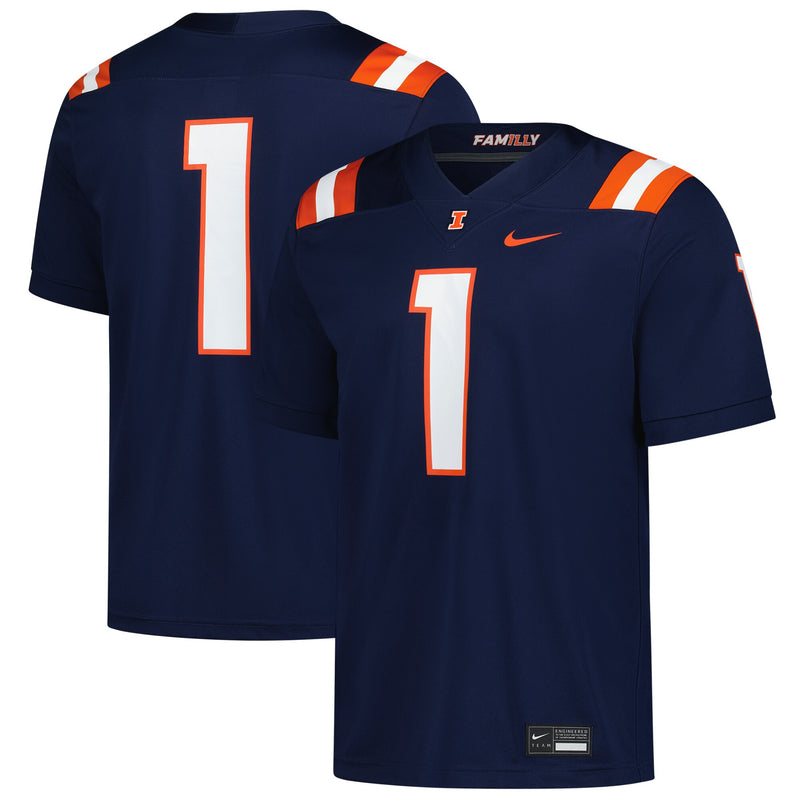 Illinois Fighting Illini Navy jersey – view 1