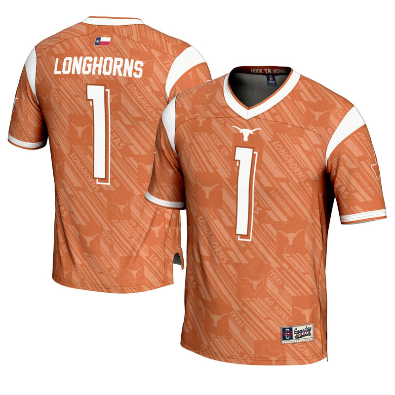 Texas Longhorns Highlight Print Orange jersey – view 1