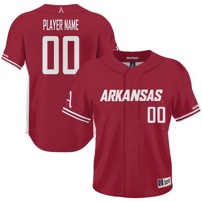 Arkansas Razorbacks GameDay Greats NIL Pick-A-Player Lightweight Baseball Jersey - Cardinal