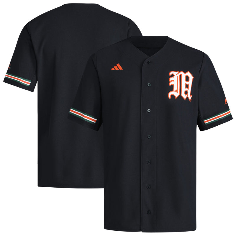 Miami Hurricanes adidas Black jersey – view 1