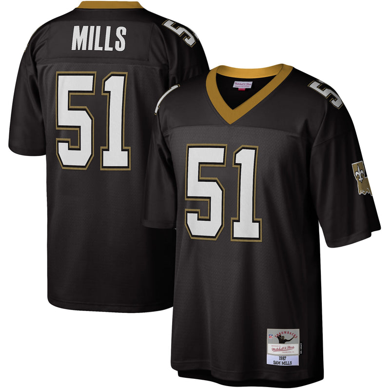 New Orleans Saints Sam Mills Black jersey – view 1