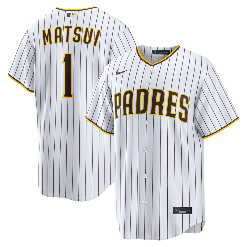 San Diego Padres Yuki Matsui White jersey – view 1