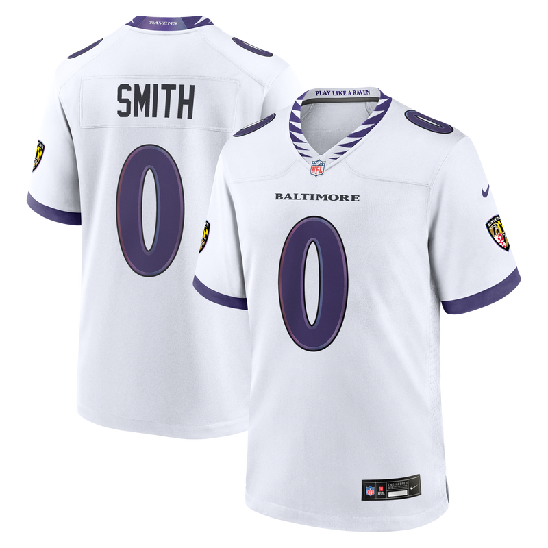 Baltimore Ravens Roquan Smith White jersey – view 1