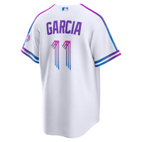 Kansas City Royals Maikel Garcia White jersey – view 4