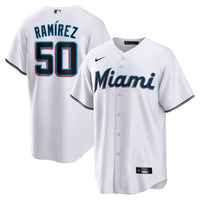 Miami Marlins Agustín Ramírez White jersey – view 2