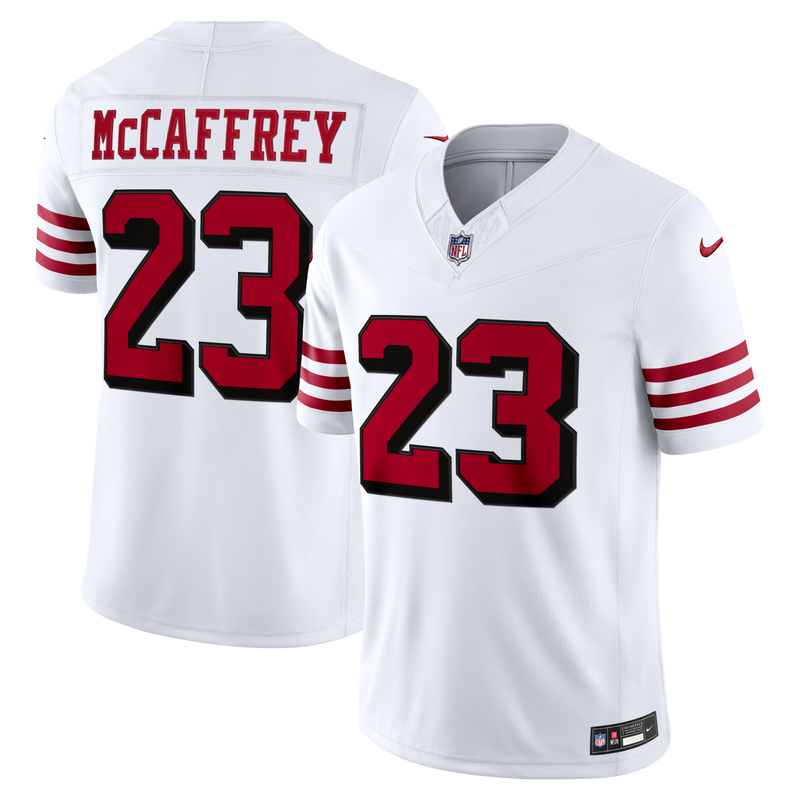 San Francisco 49ers Christian McCaffrey White jersey – view 1