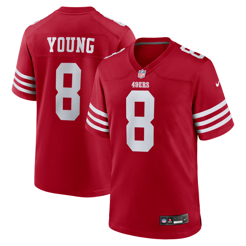 San Francisco 49ers Steve Young Scarlet jersey – view 1