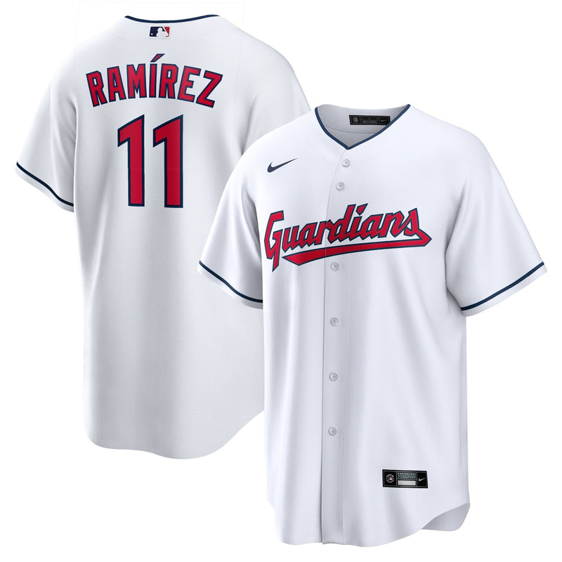 Cleveland Guardians José Ramírez White jersey – view 1