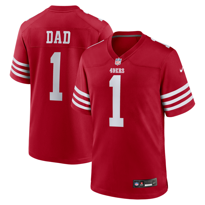 San Francisco 49ers Number 1 Dad Scarlet jersey – view 1