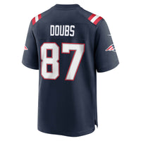New England Patriots Romeo Doubs Navy jersey – view 3