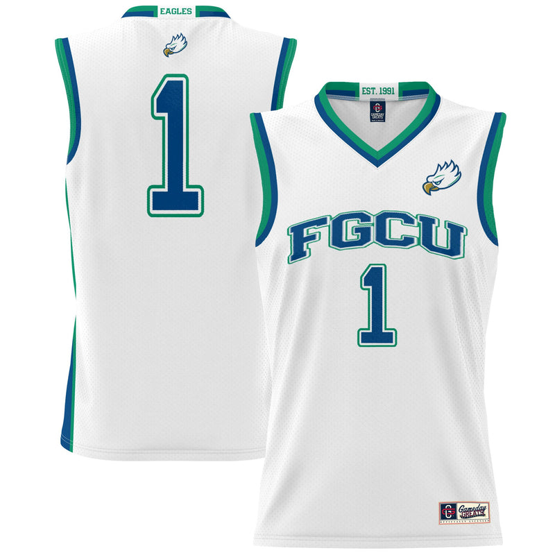 Florida Gulf Coast Eagles White jersey – view 1
