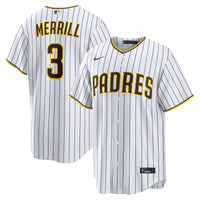 San Diego Padres Jackson Merrill White jersey – view 1