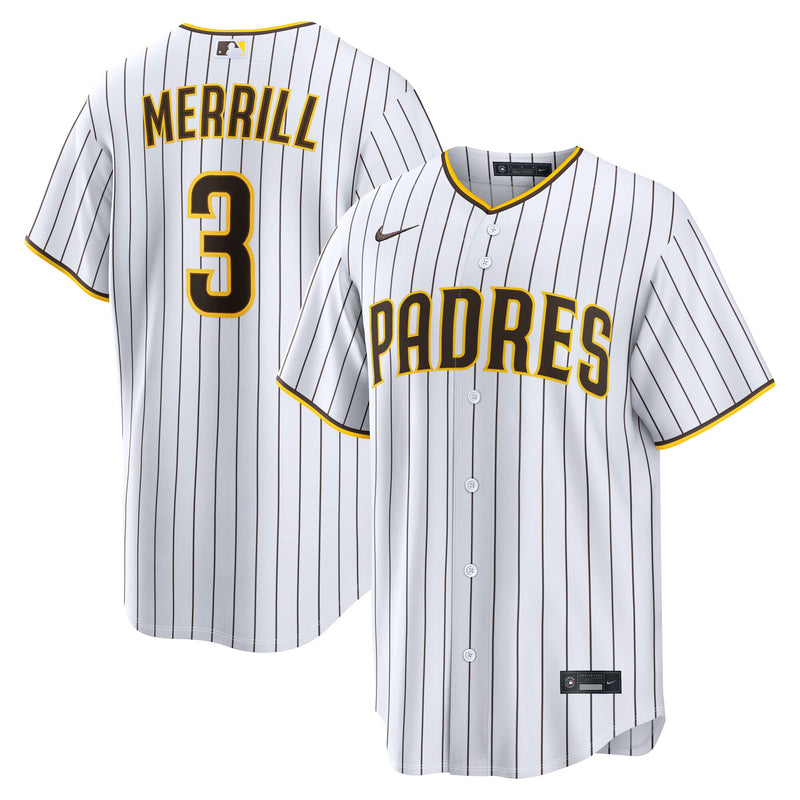 San Diego Padres Jackson Merrill White jersey – view 1