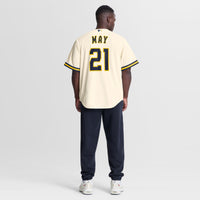 Milwaukee Brewers Dustin May Cream jersey – view 4