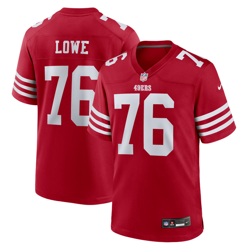 San Francisco 49ers Vederian Lowe Scarlet jersey – view 1
