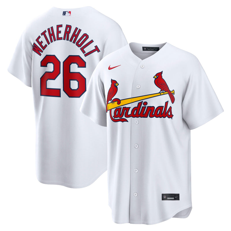 St. Louis Cardinals JJ Wetherholt White jersey – view 1
