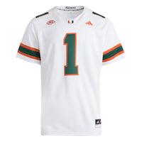adidas Miami Hurricanes White jersey – view 3